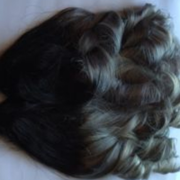 Black Silver Grey Ombre Clip Human Hair Extensions main image 4
